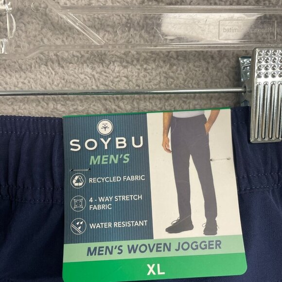 NEW Soybu Mens Woven Jogger XL Blue 4-Way Stretch Water Resistant - Picture 5 of 9